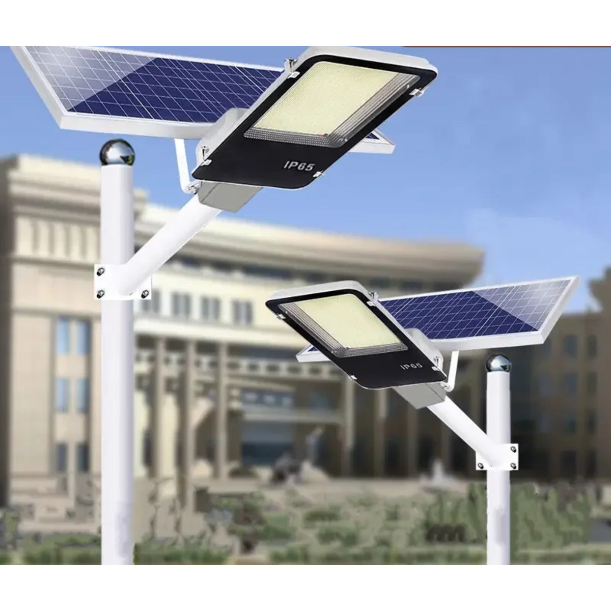357 LED solar street lights on pole
