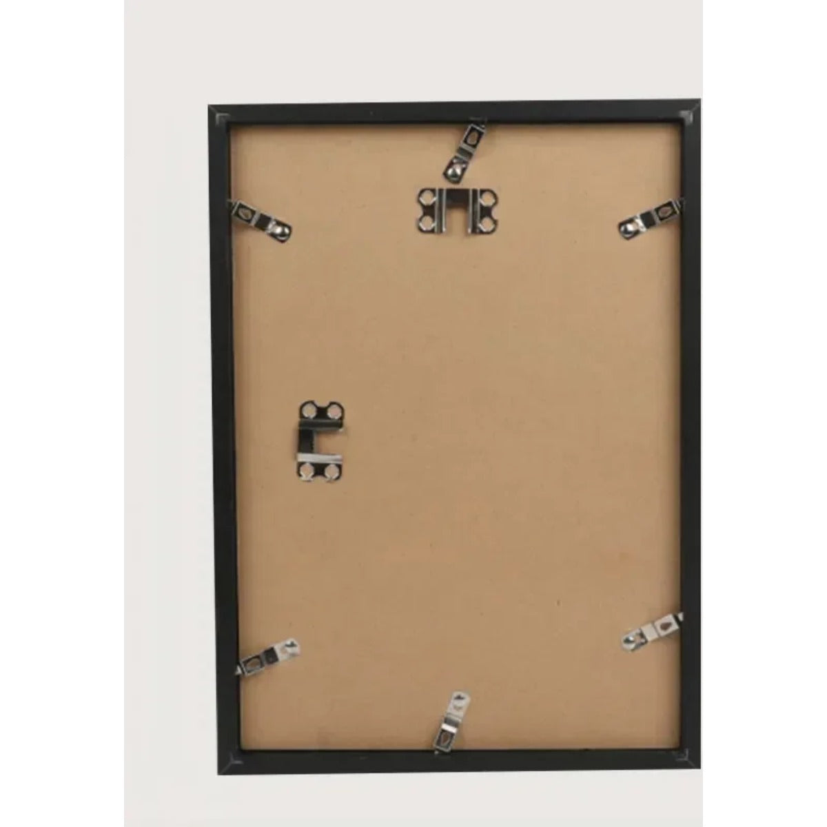 Black photo frame back with hangers