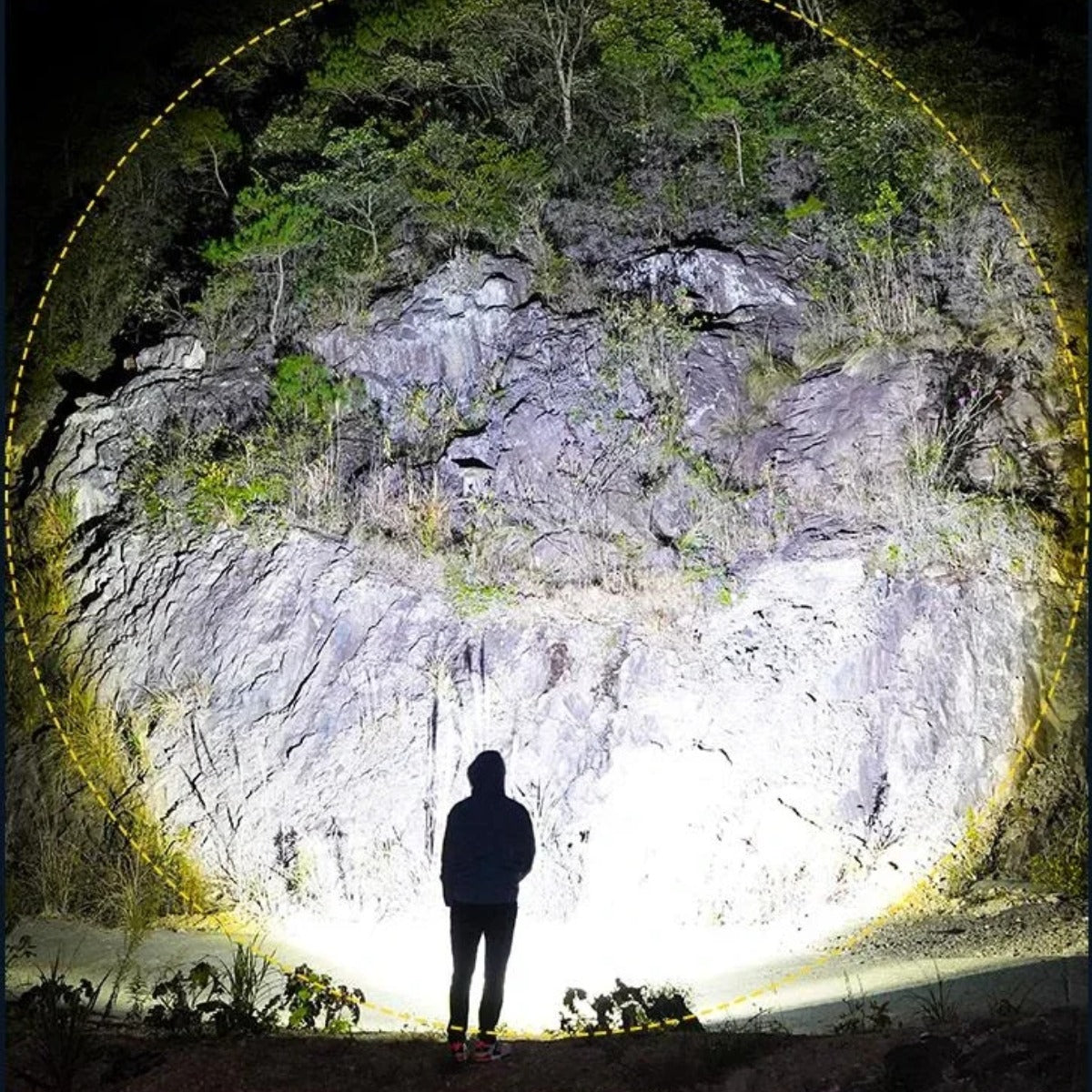 Rechargeable LED Camping Tent Light with High Power Searchlight