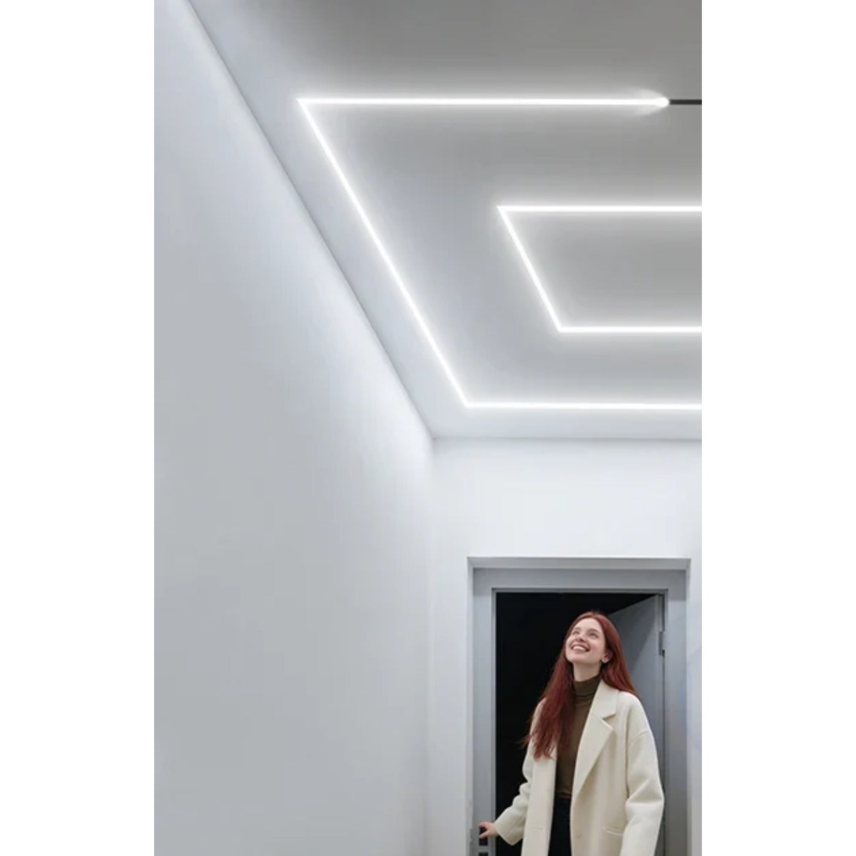 LED strip ceiling installation