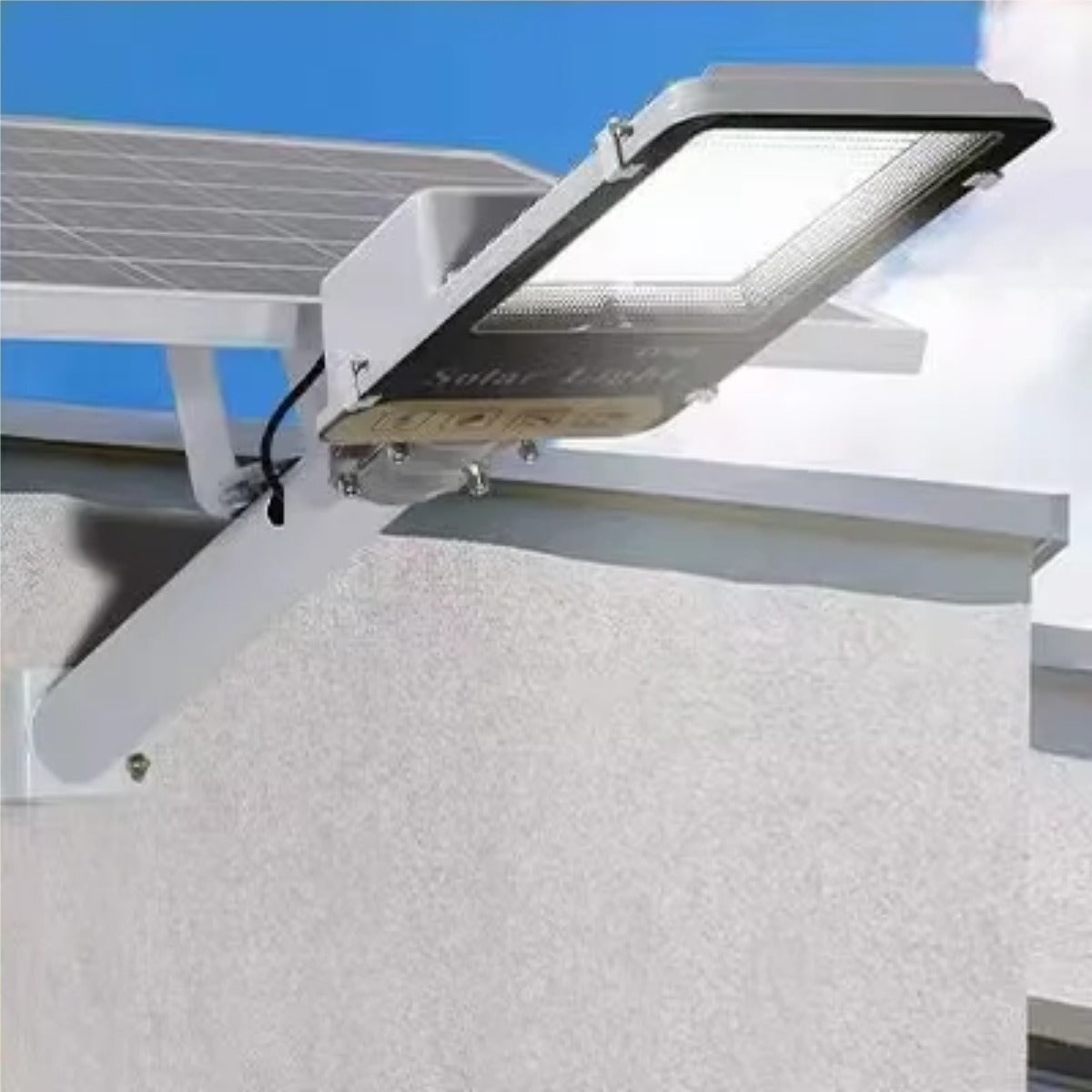 Solar lamp head close up