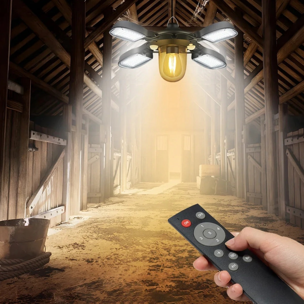 192led Solar Powered Barn Light Solar Shed Light