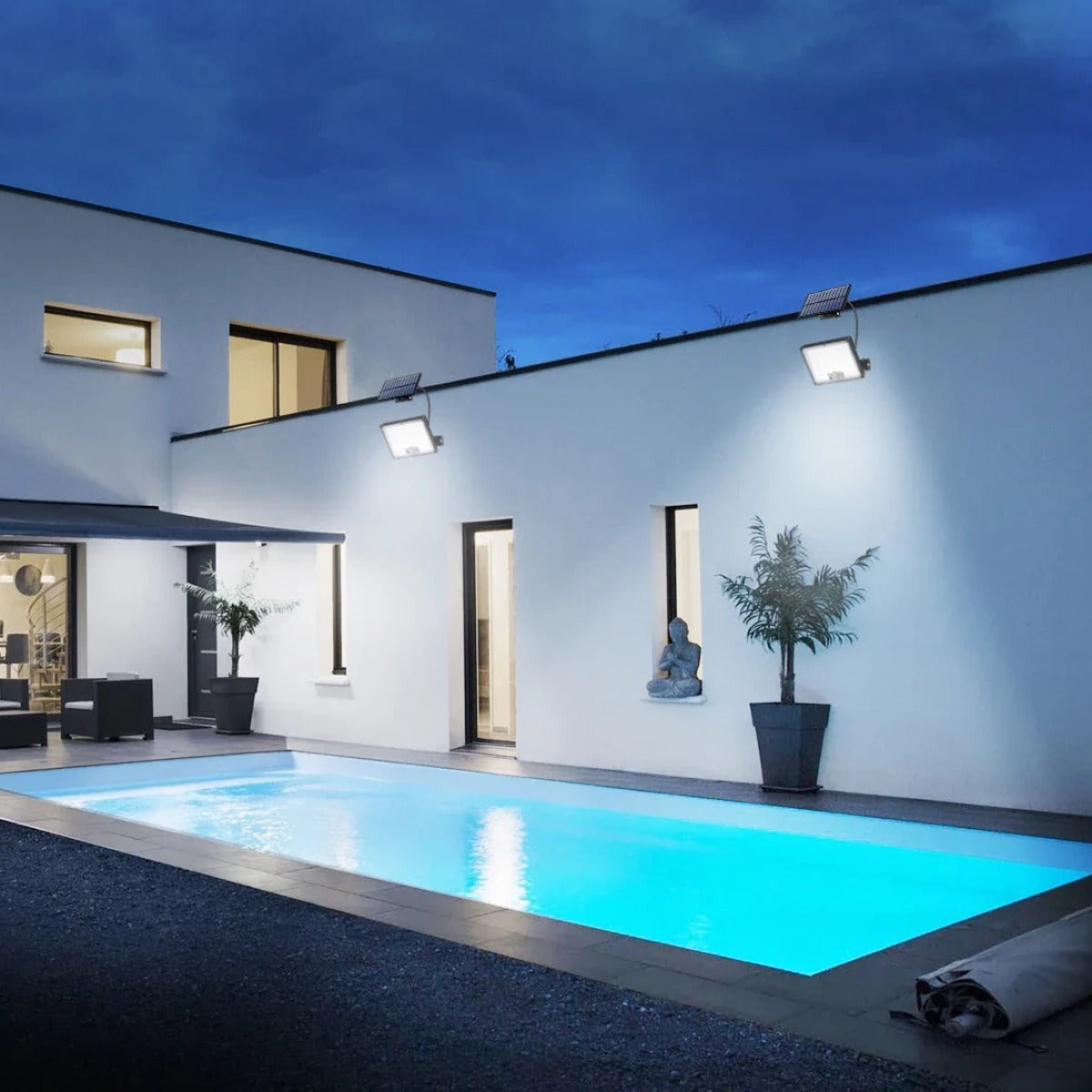 Solar Motion Sensor Outdoor Flood Light, Waterproof