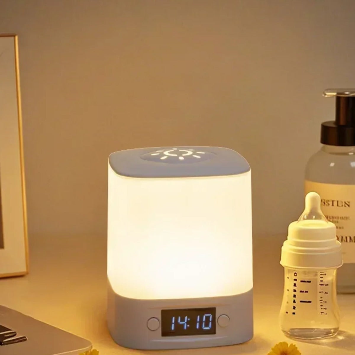 Rechargeable Bedside Reading Lamp with Clock