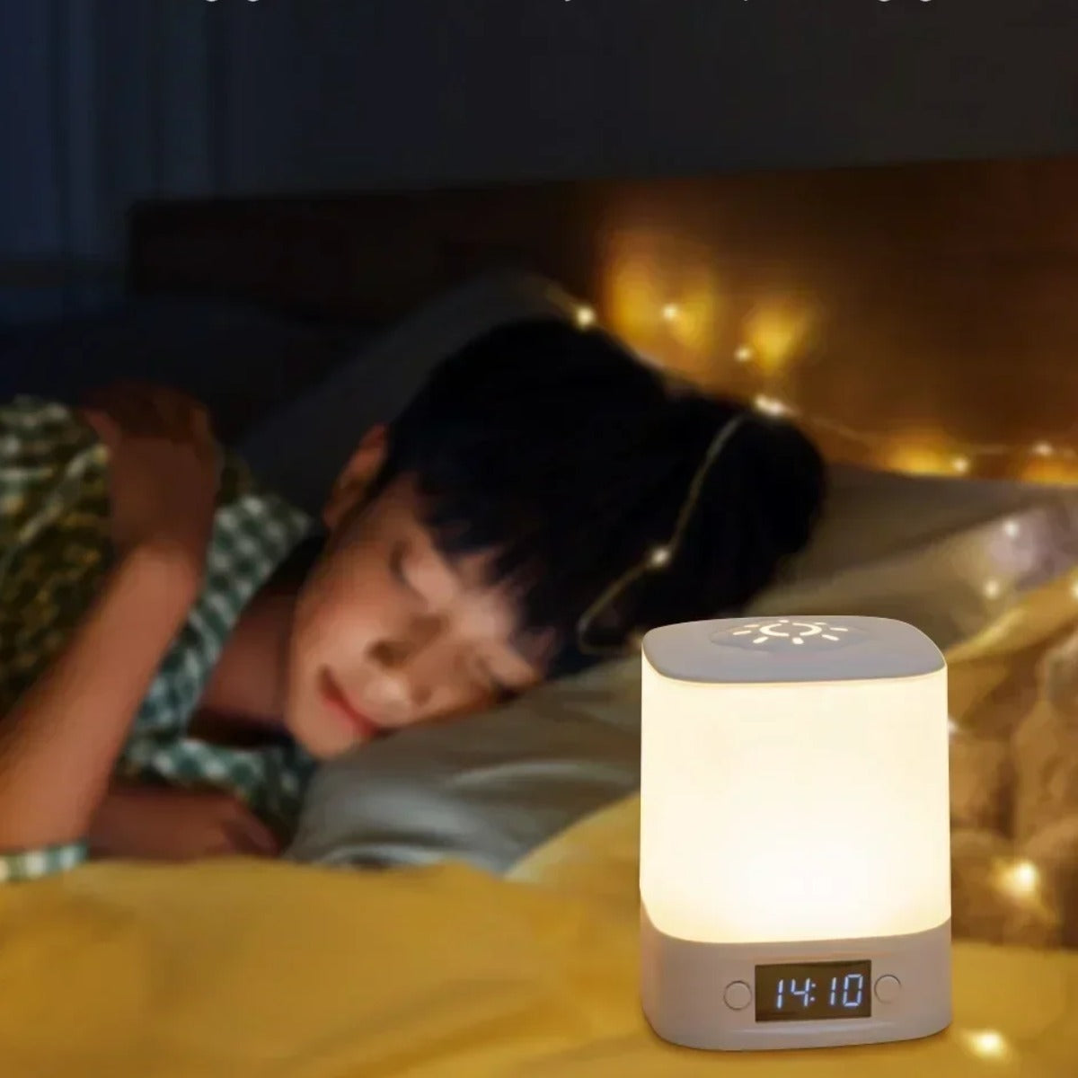 Rechargeable Bedside Reading Lamp with Clock
