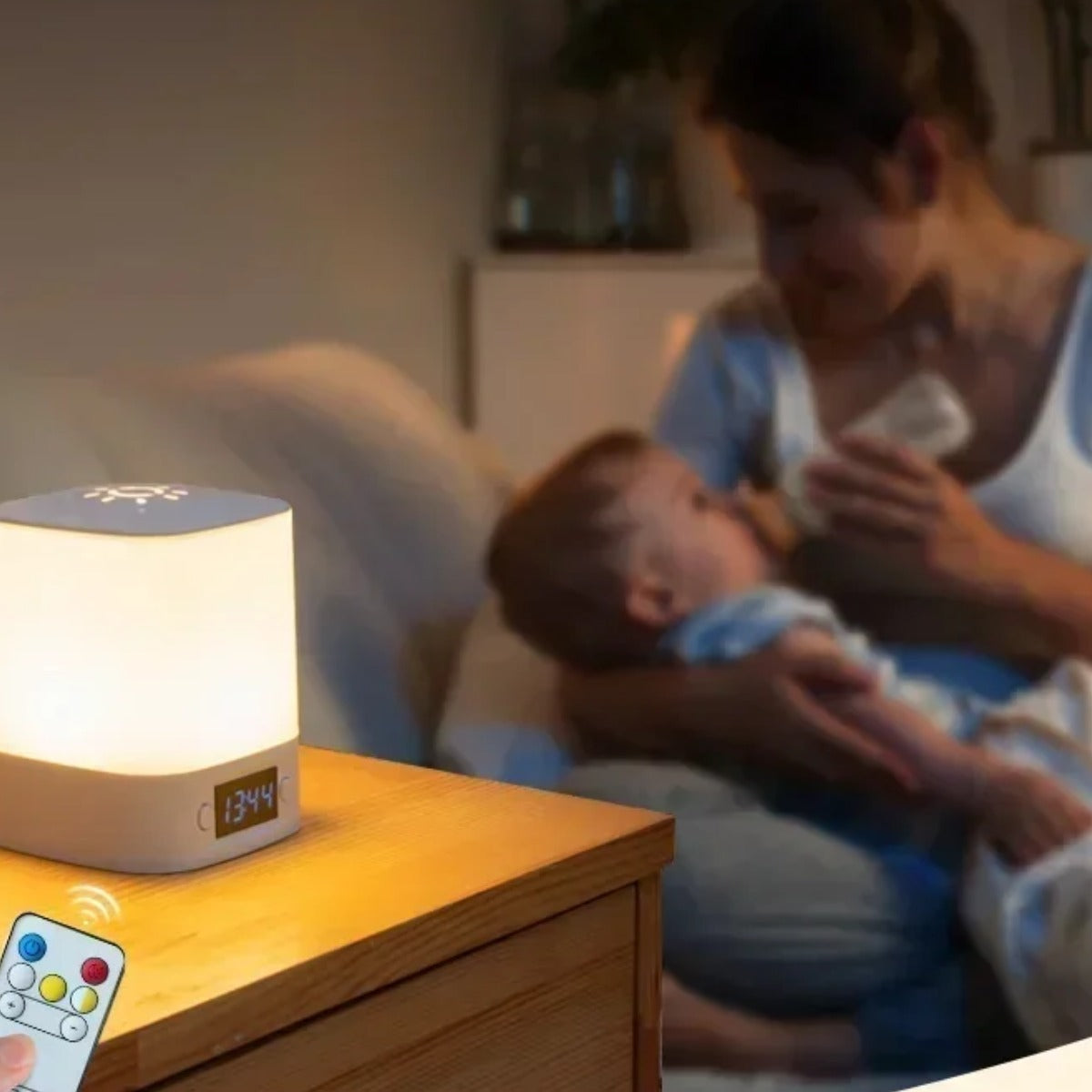 Rechargeable Bedside Reading Lamp with Clock