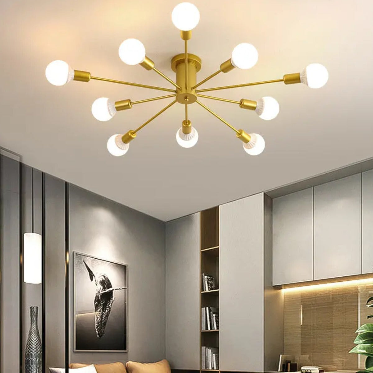 Vintage Pipe Loft Ceiling Chandelier
