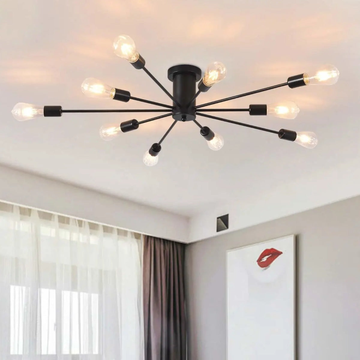 Vintage Pipe Loft Ceiling Chandelier