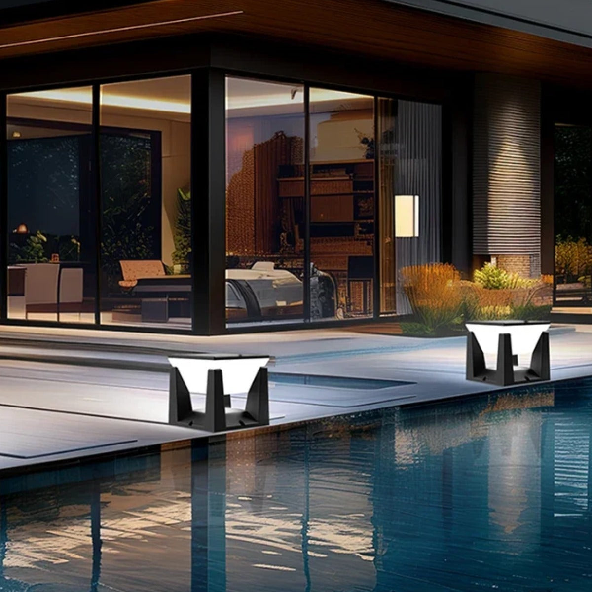 Solar Garden Column Lawn Light