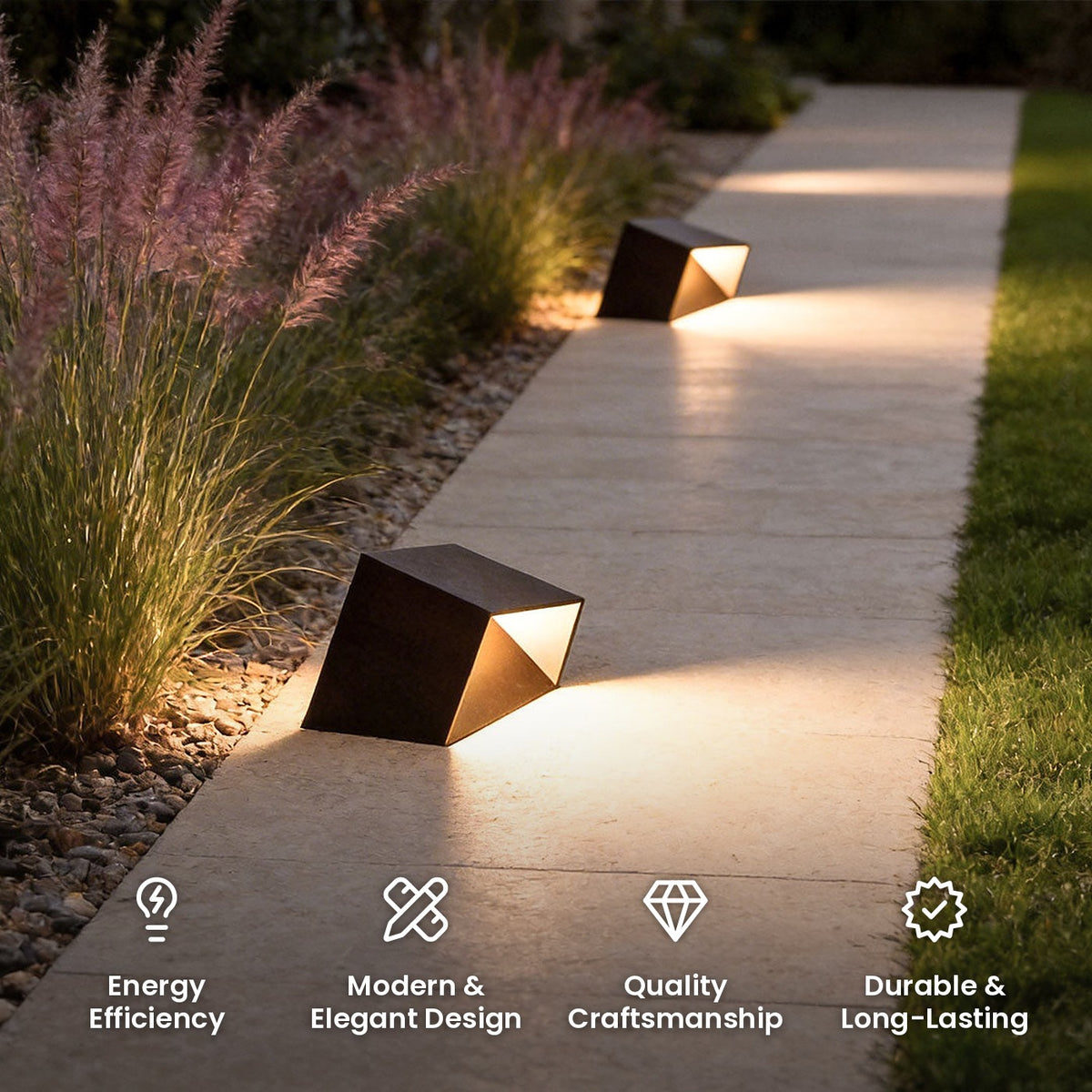 Cut Cube Ground Light: energy efficiency, modern and elegant design, quality craftsmanship, durable and long-lasting