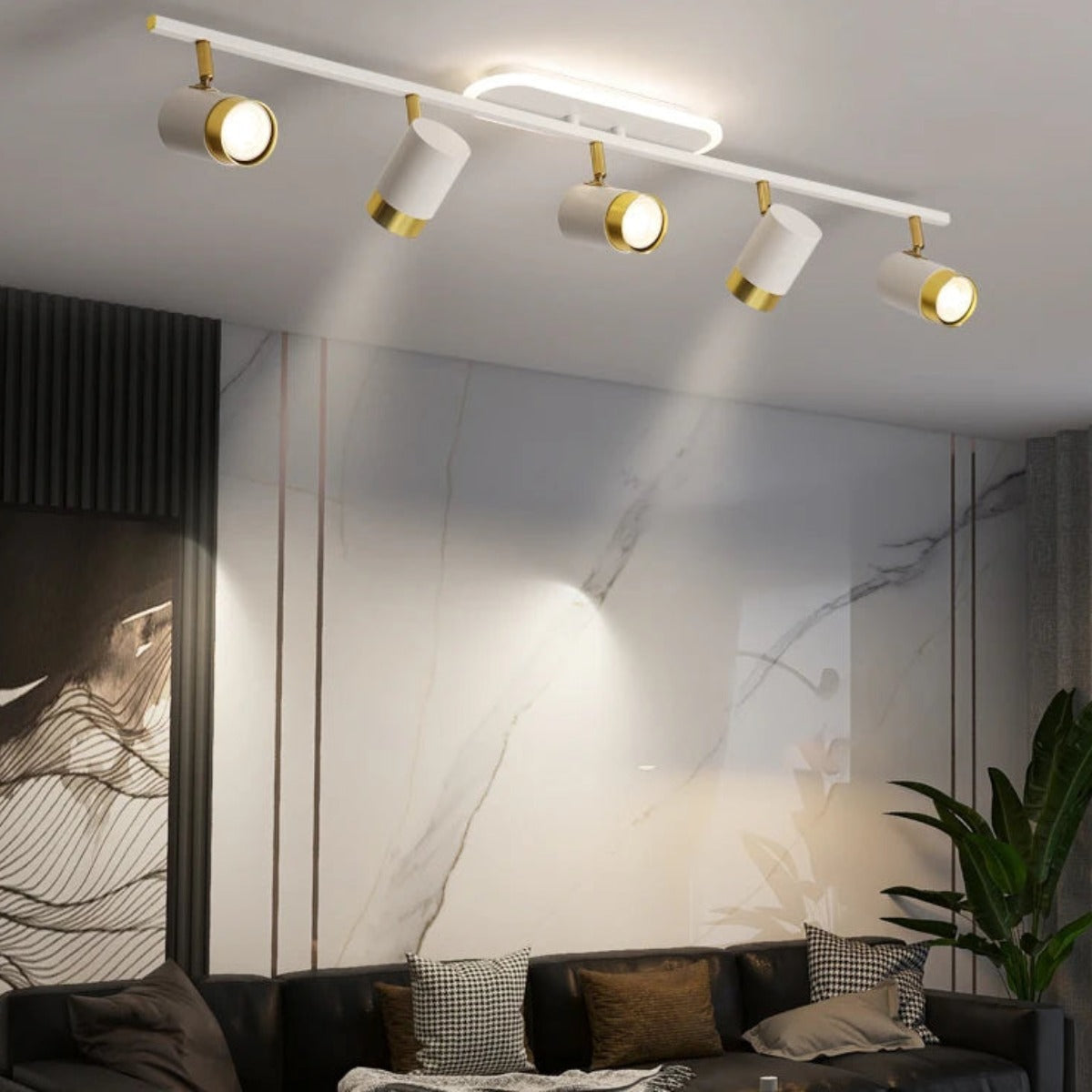Long Linear LED Spotlight Chandelier