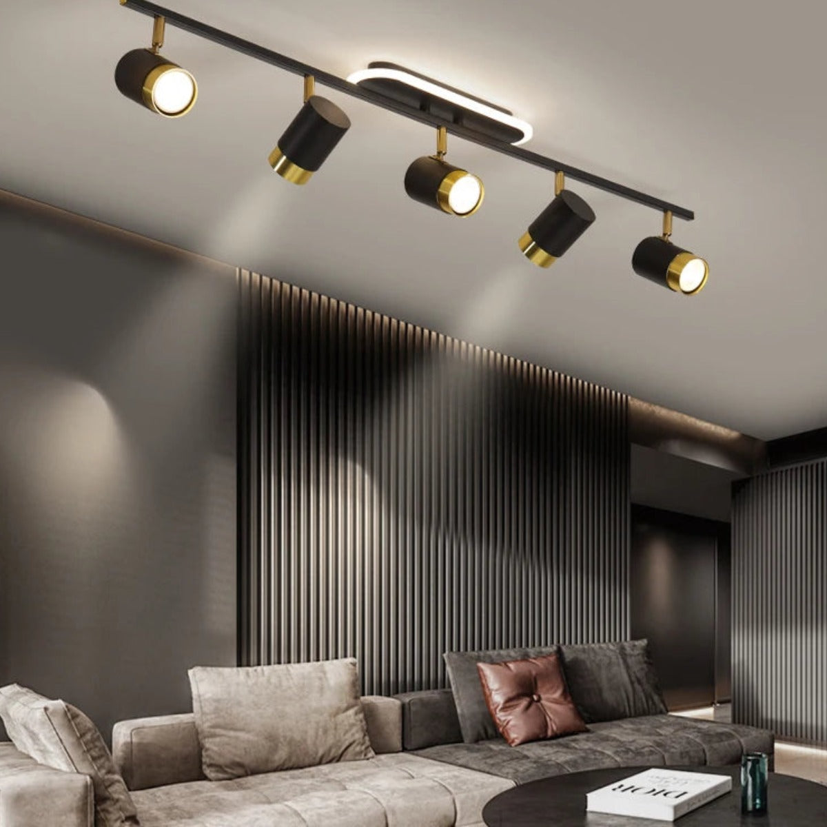 Long Linear LED Spotlight Chandelier