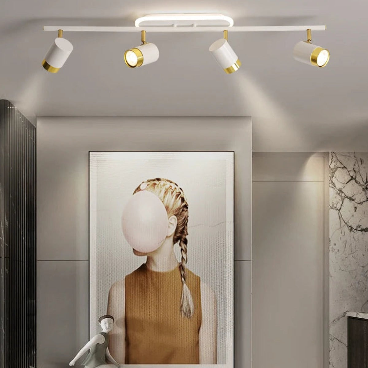 Long Linear LED Spotlight Chandelier