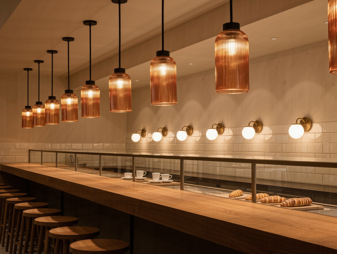 Restaurant Rows inspiration photo, lit in the evening
