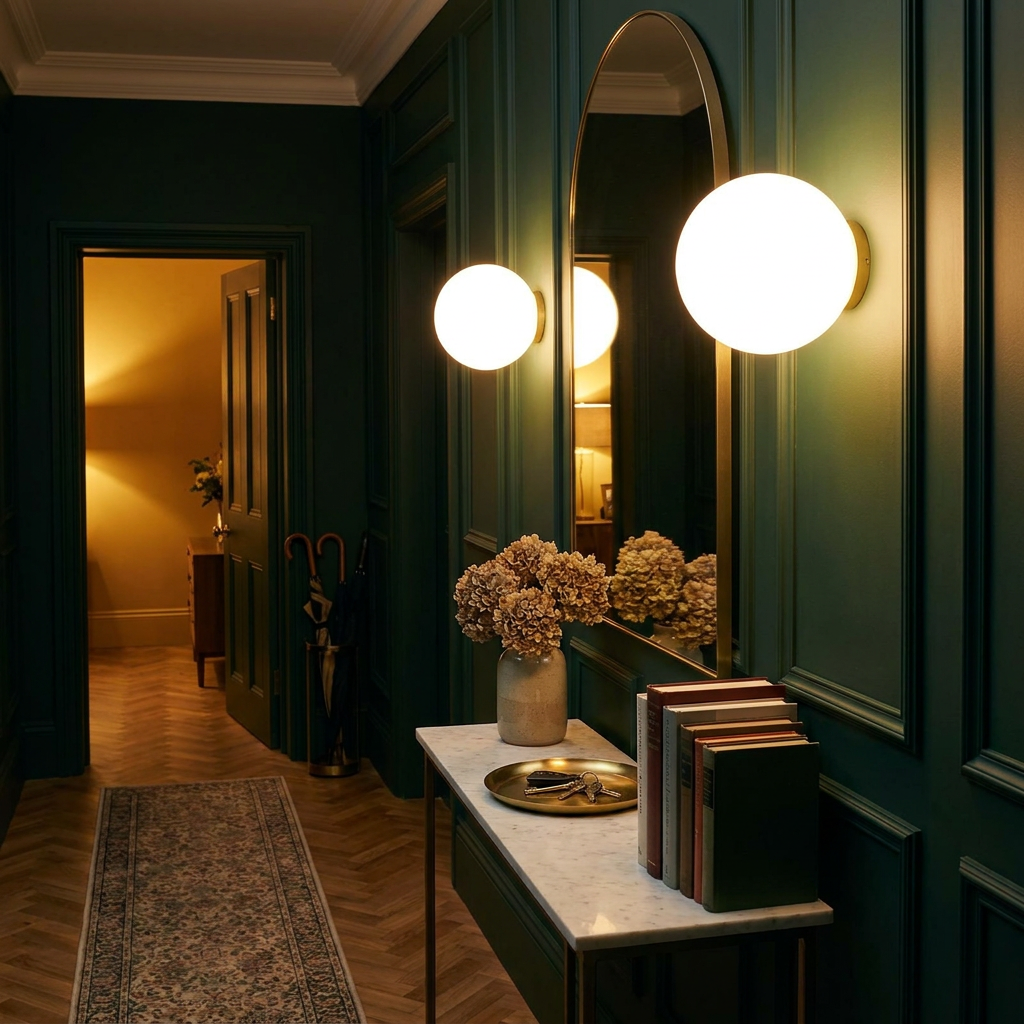 Guest Corridor lit in the evening, inspiration image