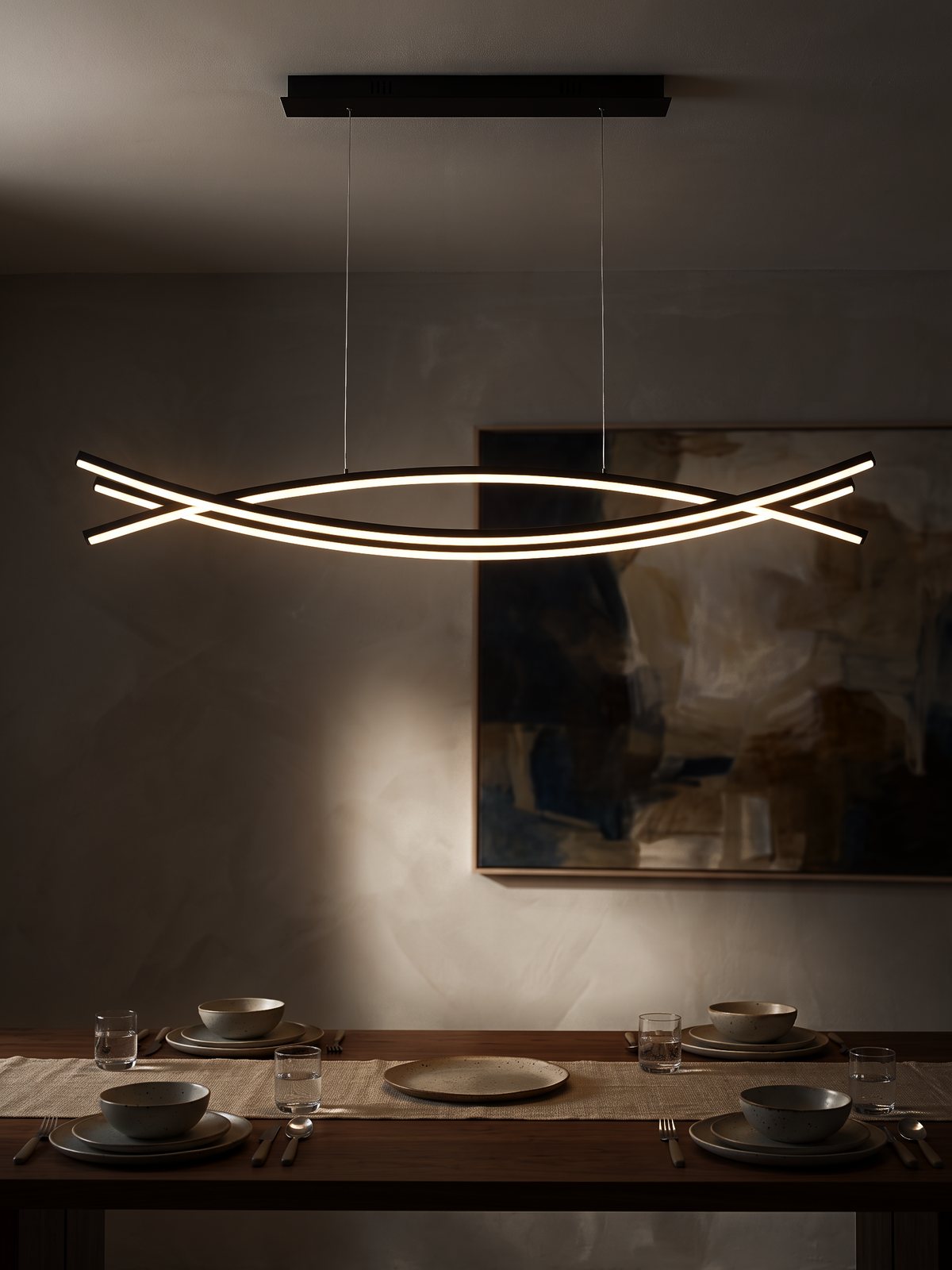 Ripple in the same room at night, switched on