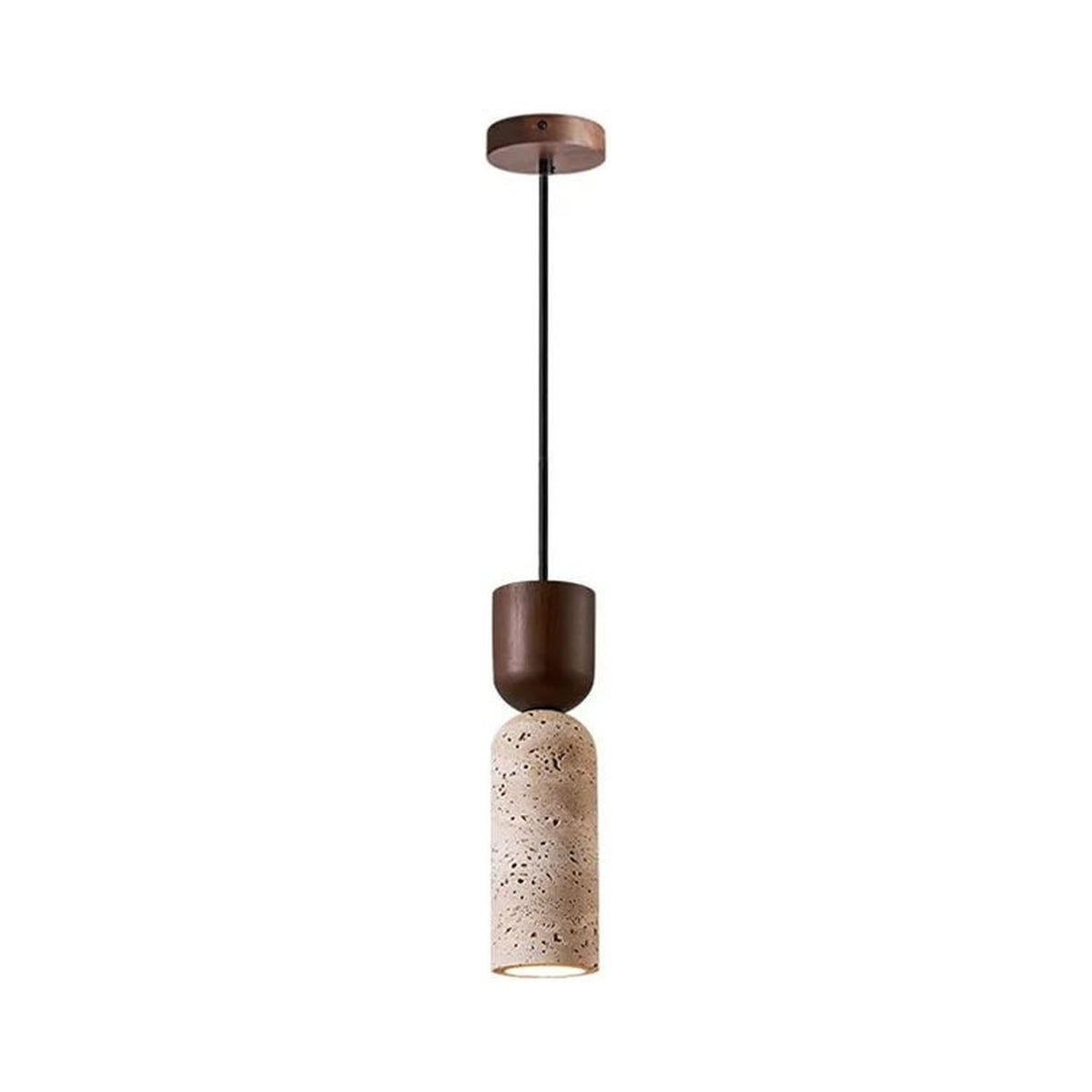 Cream Stone Tube Pendant Light