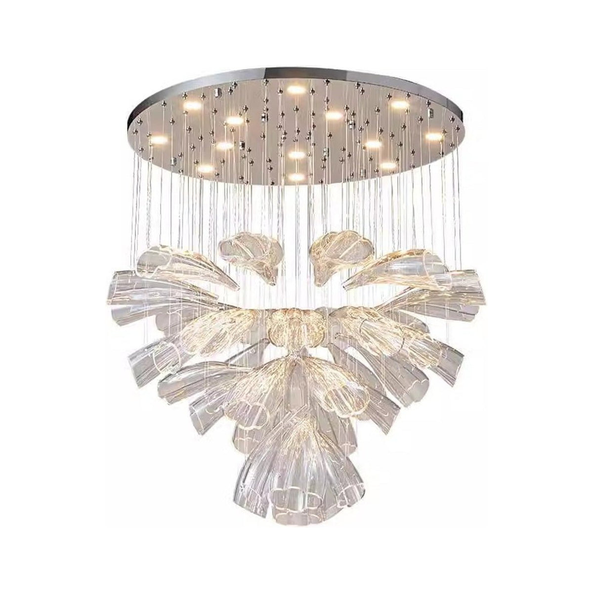 Handcrafted Flower Glass Chandelier