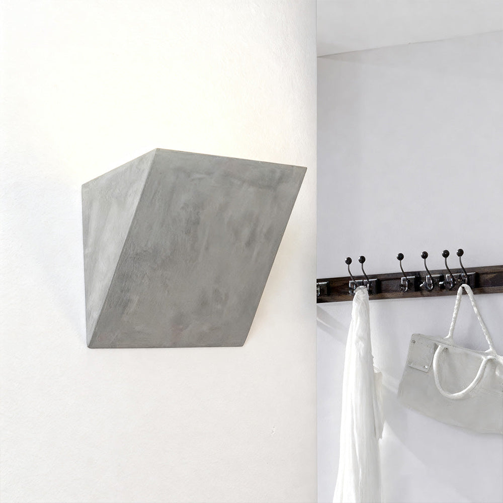 Cement Body Wall Sconce, Minimalist Concrete Uplight, view 6