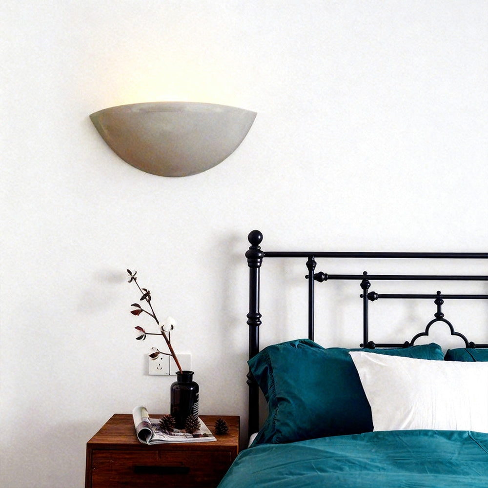 Cement Body Wall Sconce, Minimalist Concrete Uplight, view 7