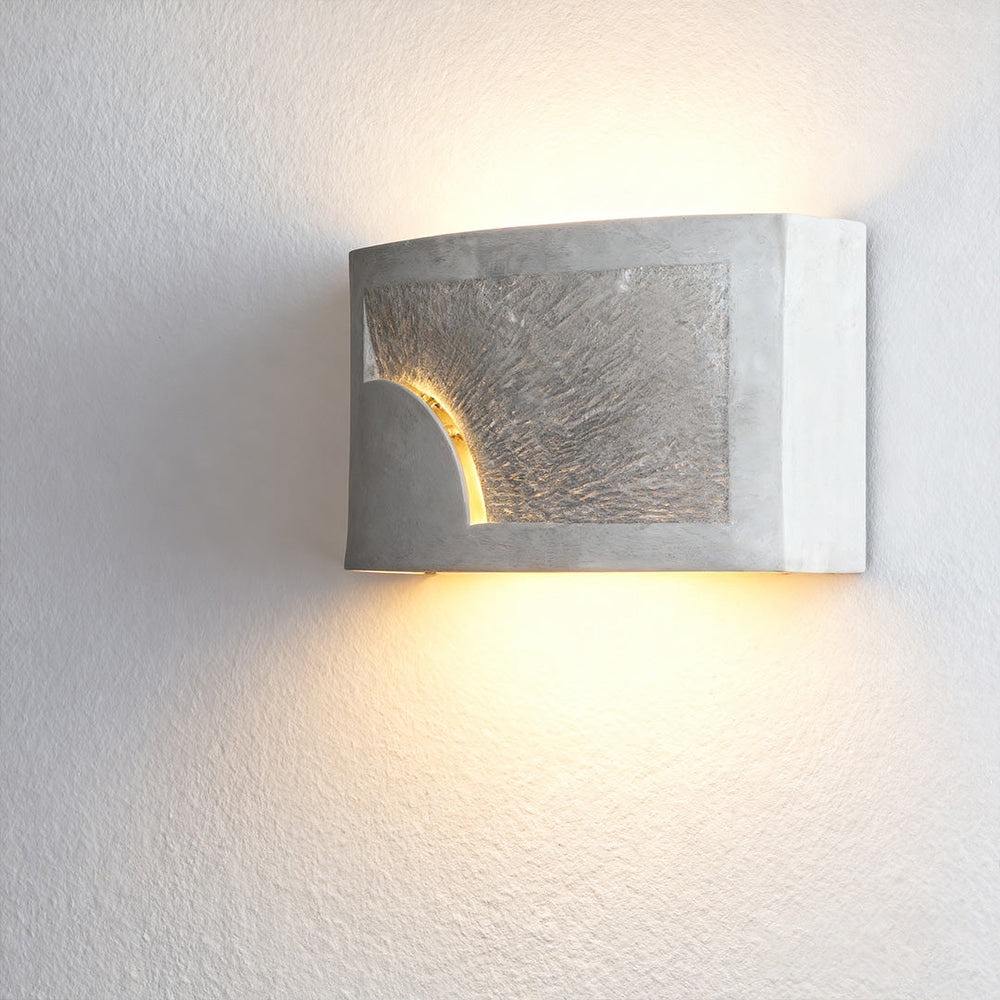 Cement Body Wall Sconce, Minimalist Concrete Uplight, view 10