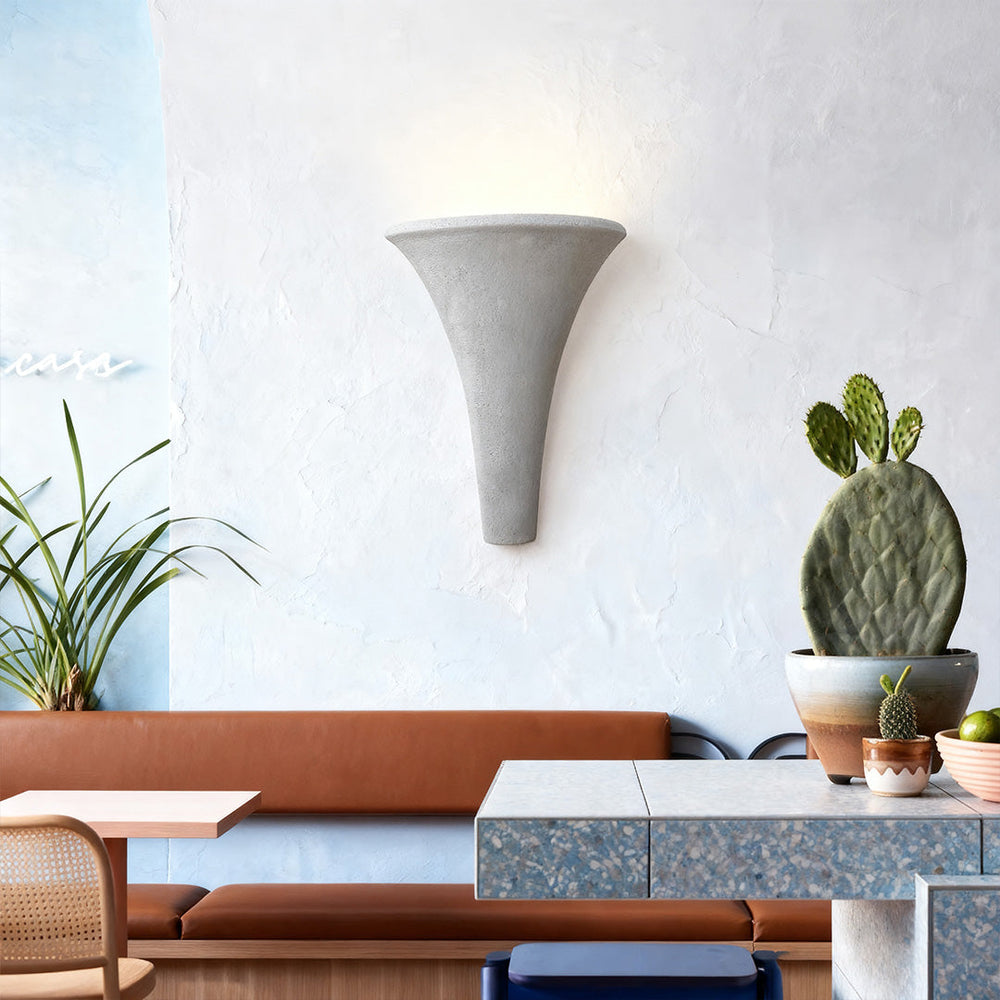 Cement Body Wall Sconce, Minimalist Concrete Uplight, view 2