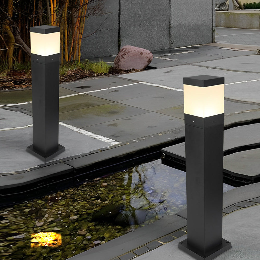 Square COB Bollard Light, Commercial Grade Walkway Fixture, view 3
