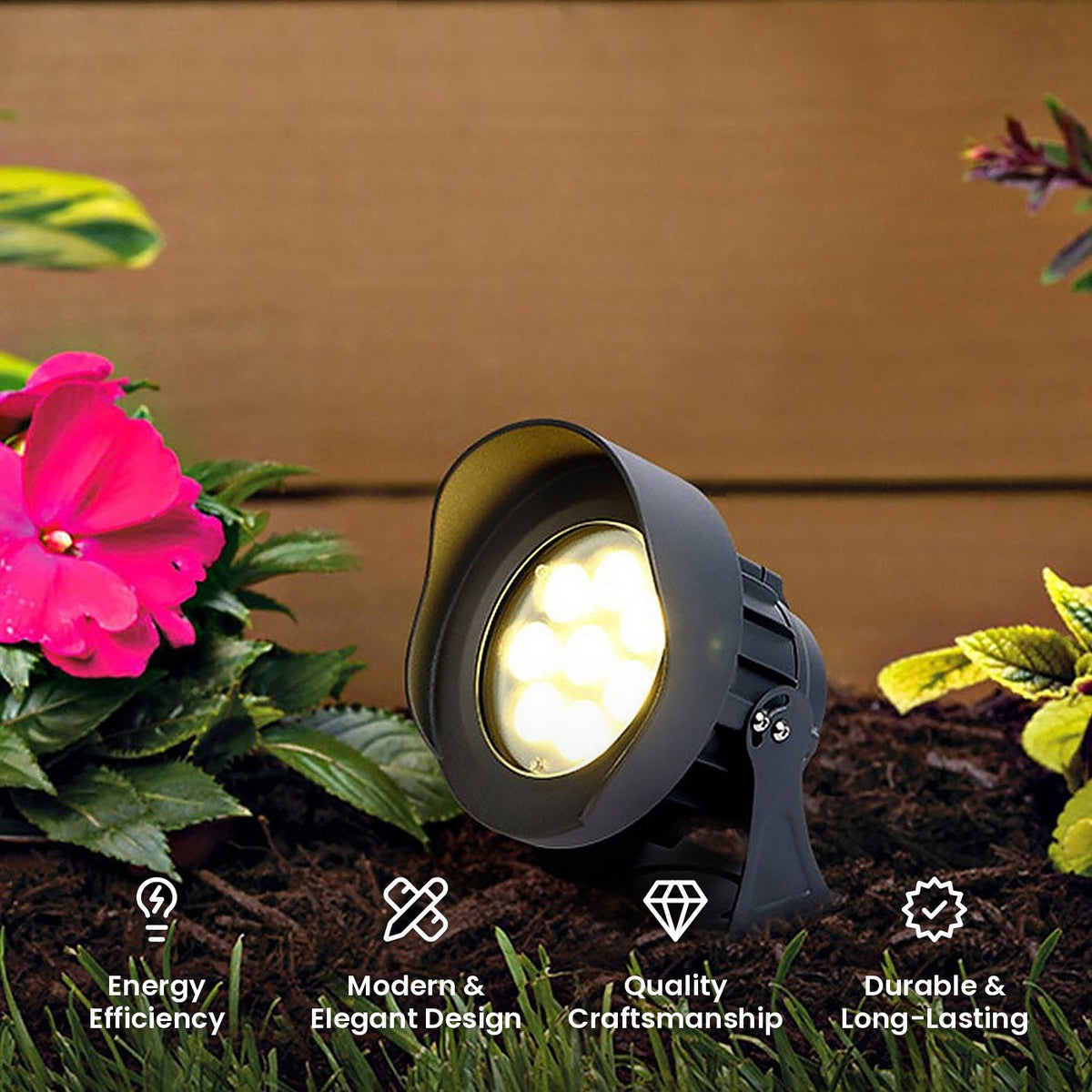 Recessed Ground Uplight: energy efficiency, modern and elegant design, quality craftsmanship, durable and long-lasting