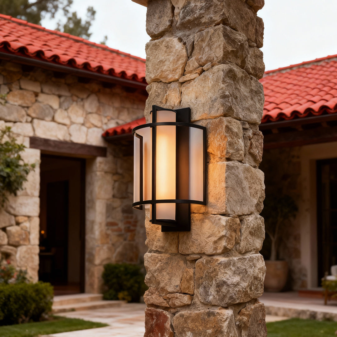 Open Frame Wall Lantern, Antique Copper Outdoor Wall Sconce