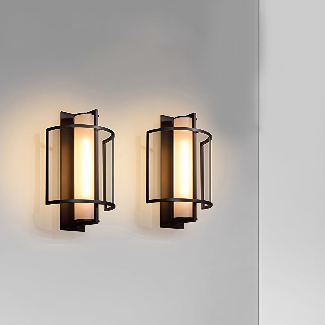 Open Frame Wall Lantern, Antique Copper Outdoor Wall Sconce