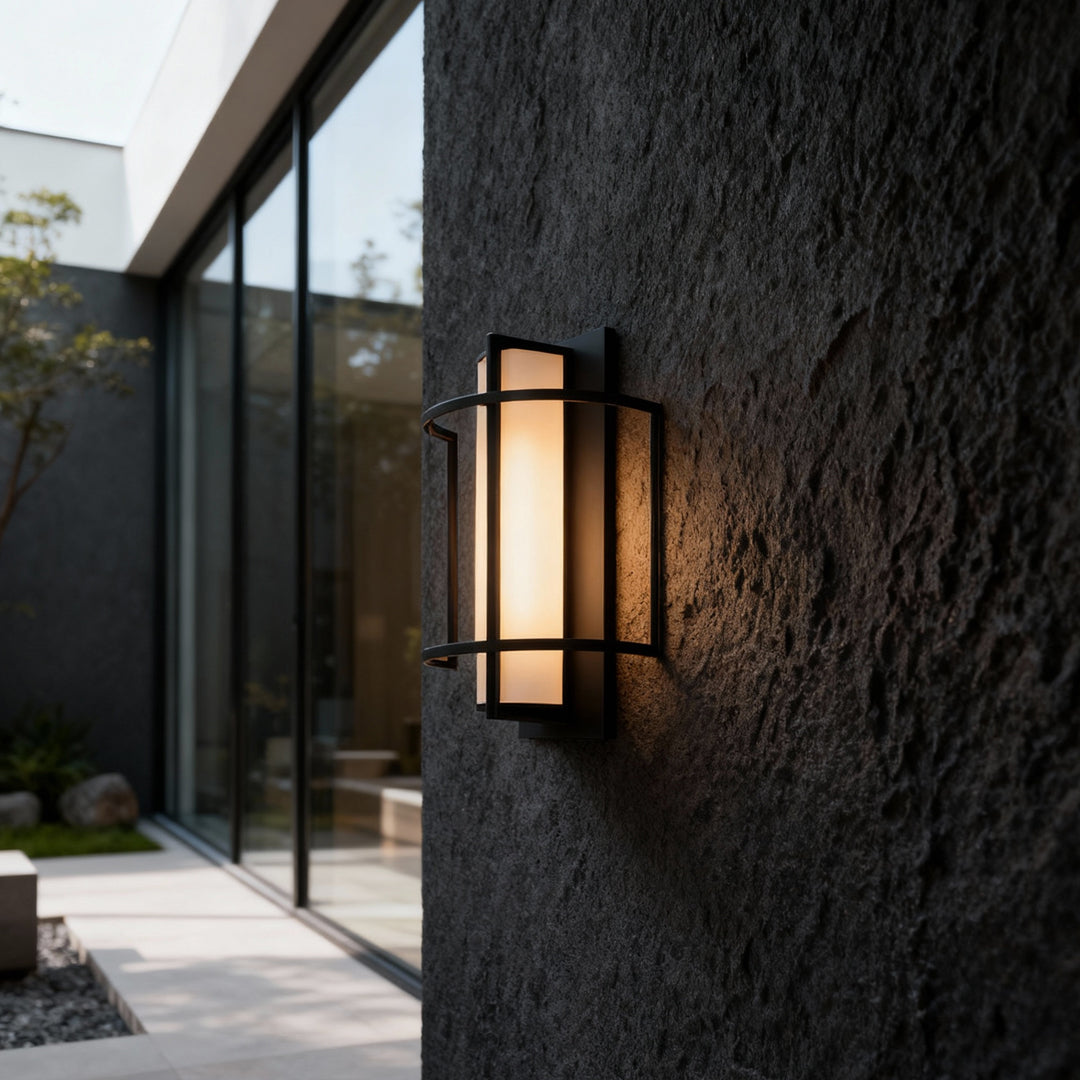 Open Frame Wall Lantern, Antique Copper Outdoor Wall Sconce