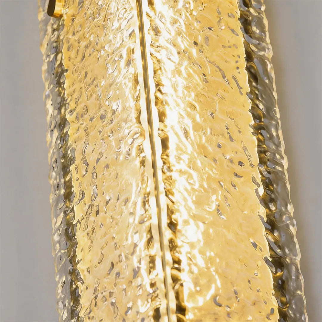 Gilded Facet Outdoor Sconce, Gold Steel Wall Lantern
