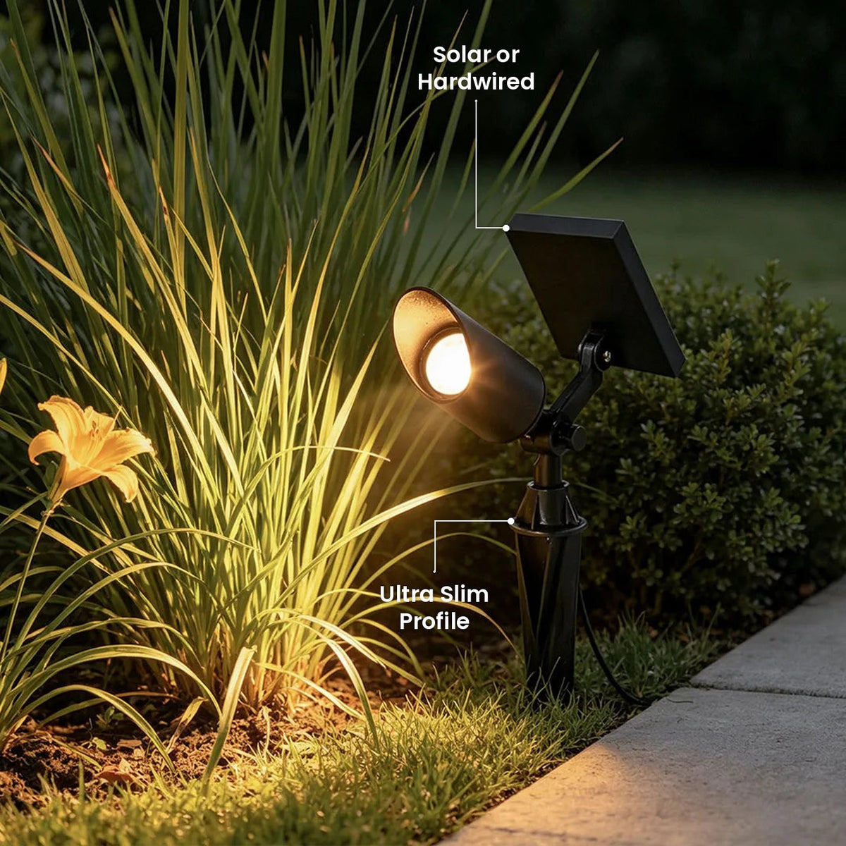 Slim Tree Spotlight: Solar or Hardwired, Ultra Slim Profile