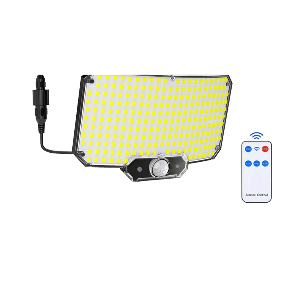 Solar security motion sensor light, 234 LED single panel with remote