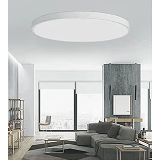 Smart WiFi RGB ceiling light installed in a living room