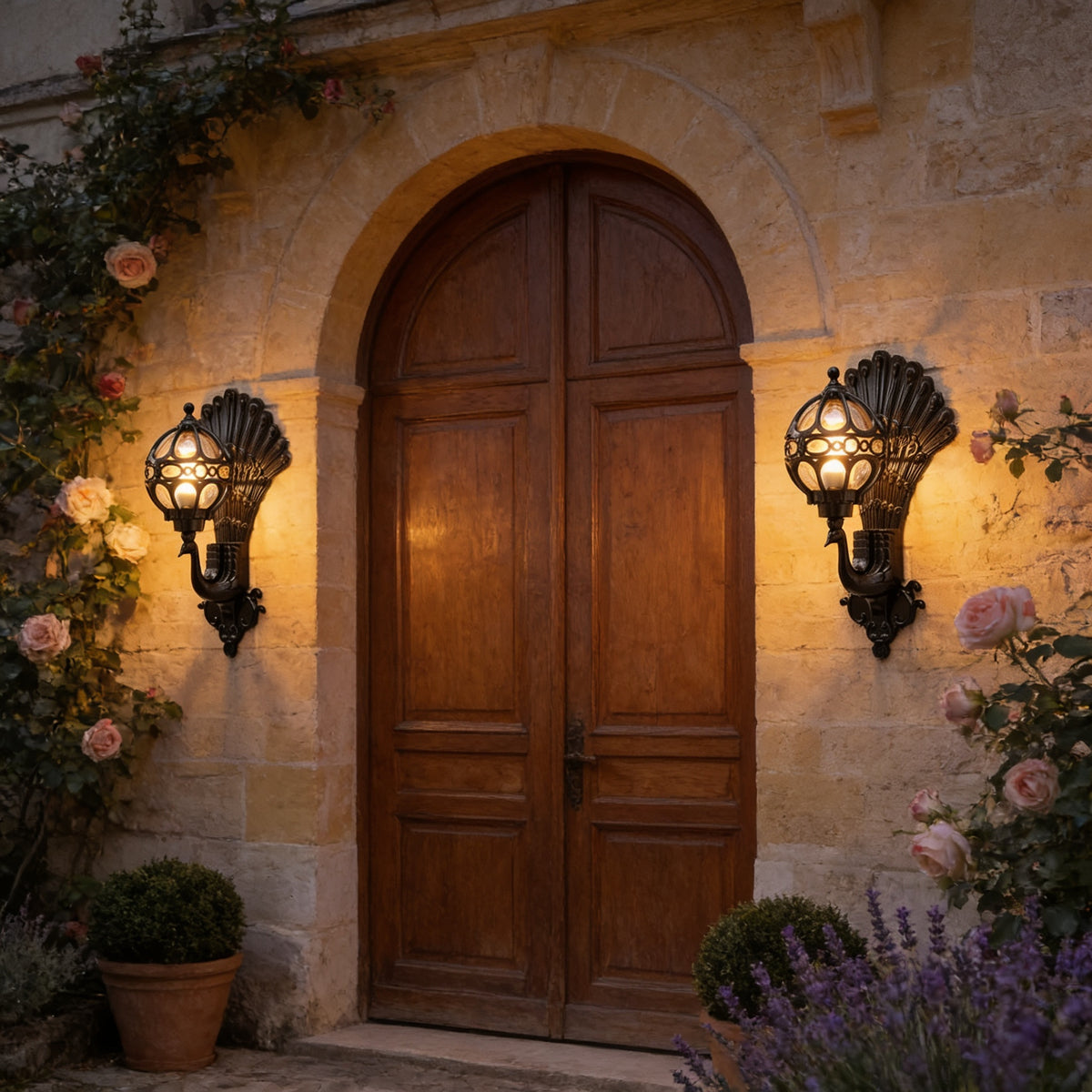 Peacock Wall Sconce, Black