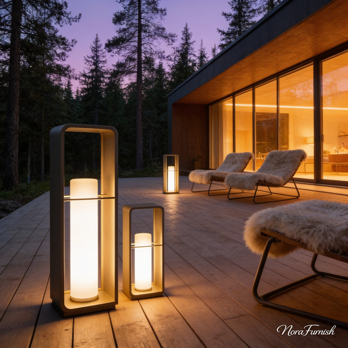 Rectangular Frame Lantern, 17 in, Hardwired