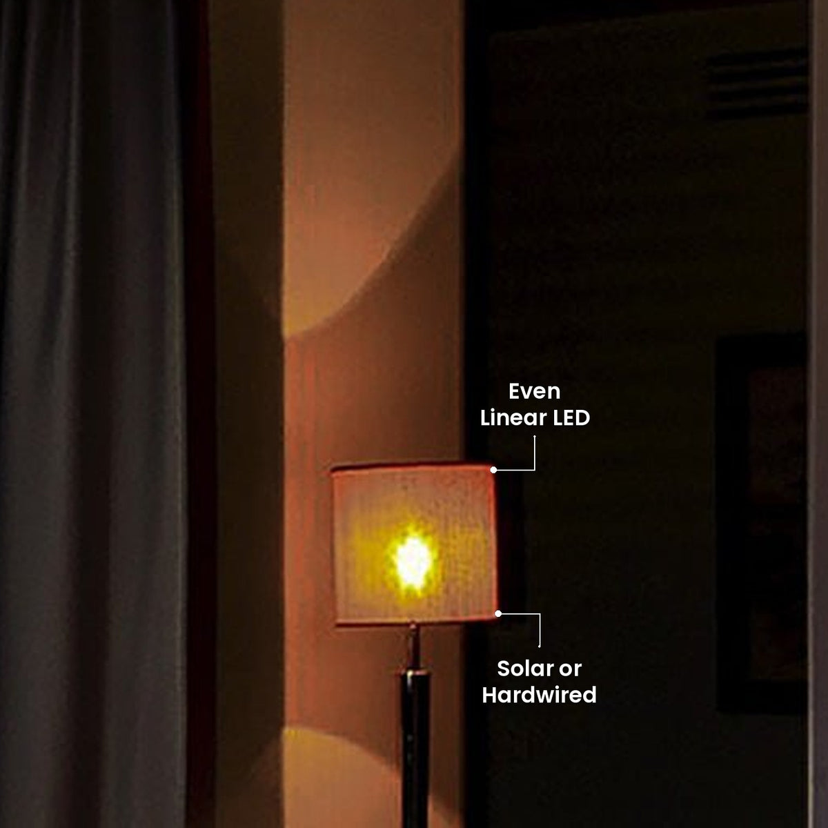 Rectangular Solar Porch Light: Solar or Hardwired, Even Linear LED