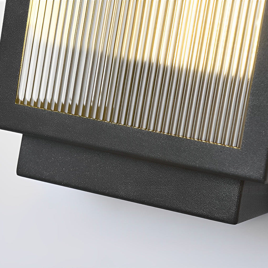 Cadence Front Entry Set – Reeded Glass Outdoor Wall Sconce