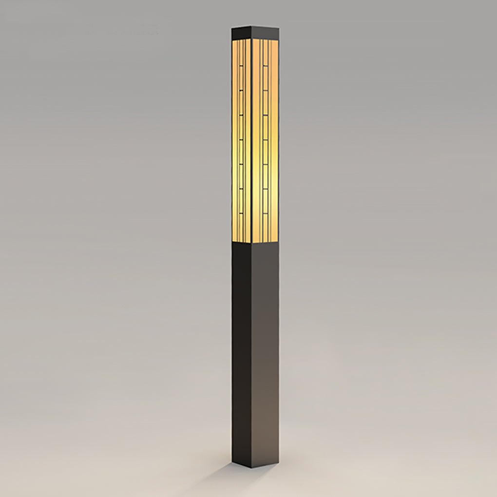 Patterned Marble Lamp Post, Vintage Stainless Steel Post Light