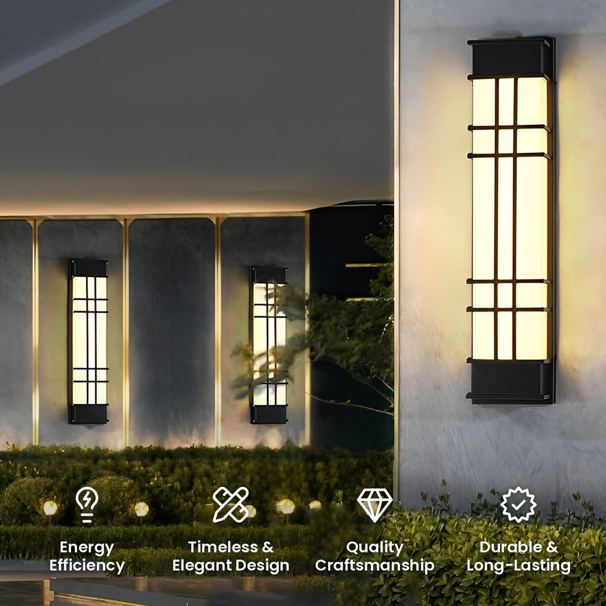 Retro Rectangular Wall Sconce: energy efficiency, timeless and elegant design, quality craftsmanship, durable and long-lasting