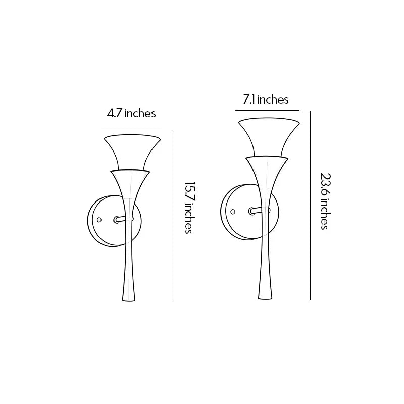 Brass Trumpet Wall Sconce, Retro Up and Down Wall Light, view 13