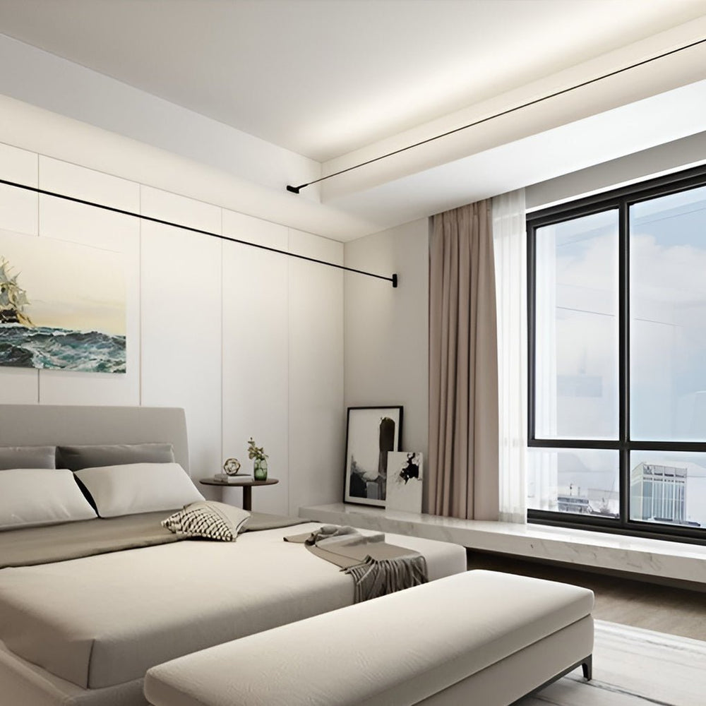 Skyline Linear Wall Light, Rotatable Slim Steel Bar Sconce, view 9