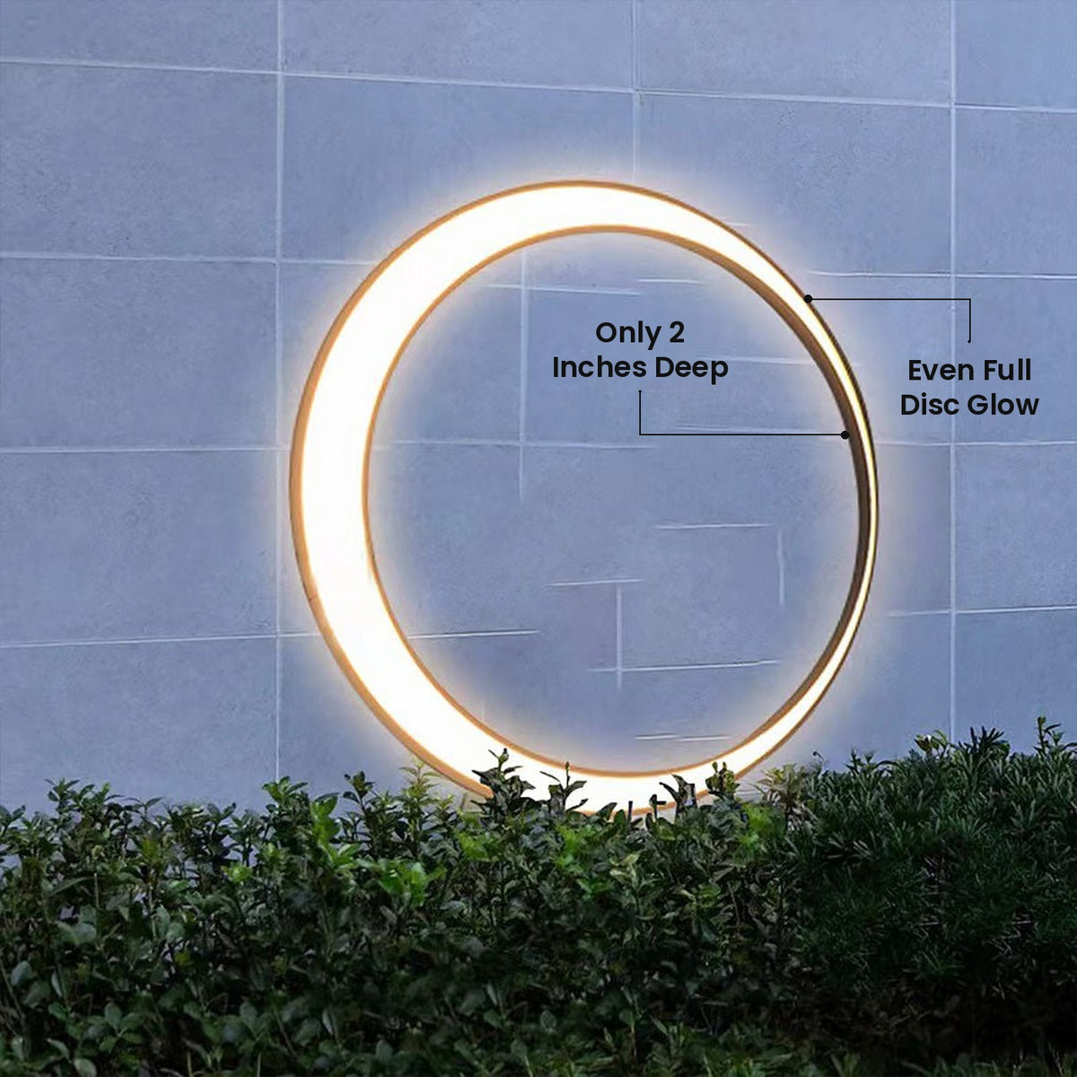 Round Moon Cylinder Wall Light: Even Full Disc Glow, Only 2 Inches Deep