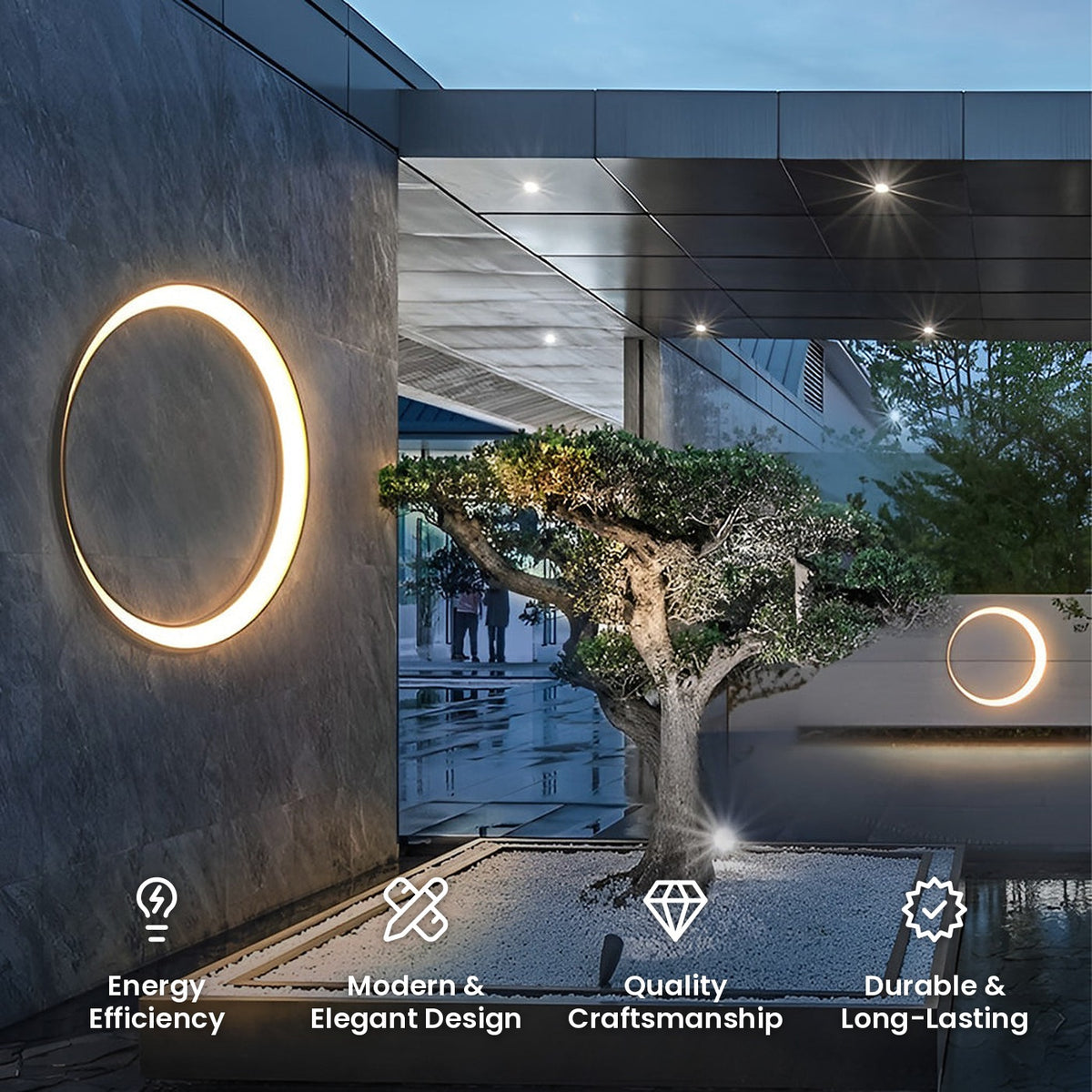 Round Moon Cylinder Wall Light: energy efficiency, modern and elegant design, quality craftsmanship, durable and long-lasting