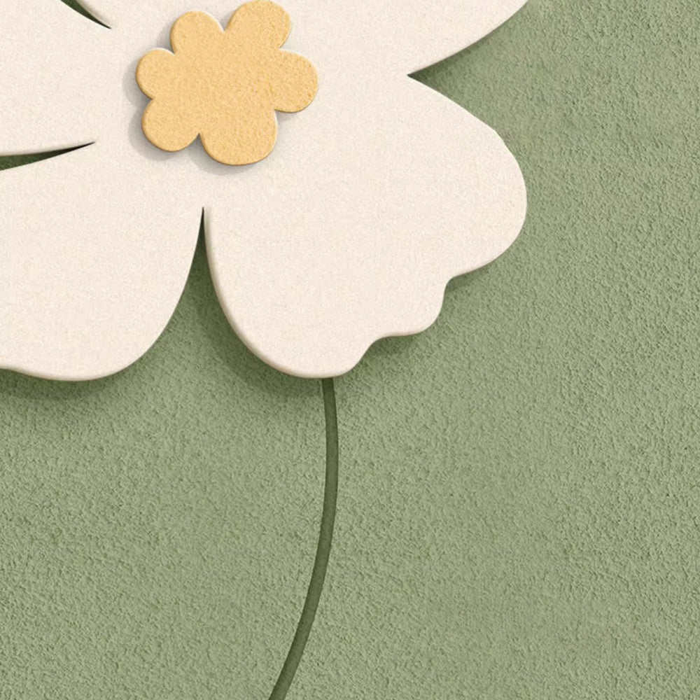 Sandstone Flower Relief LED Wall Art, Textured Backlit Panel
