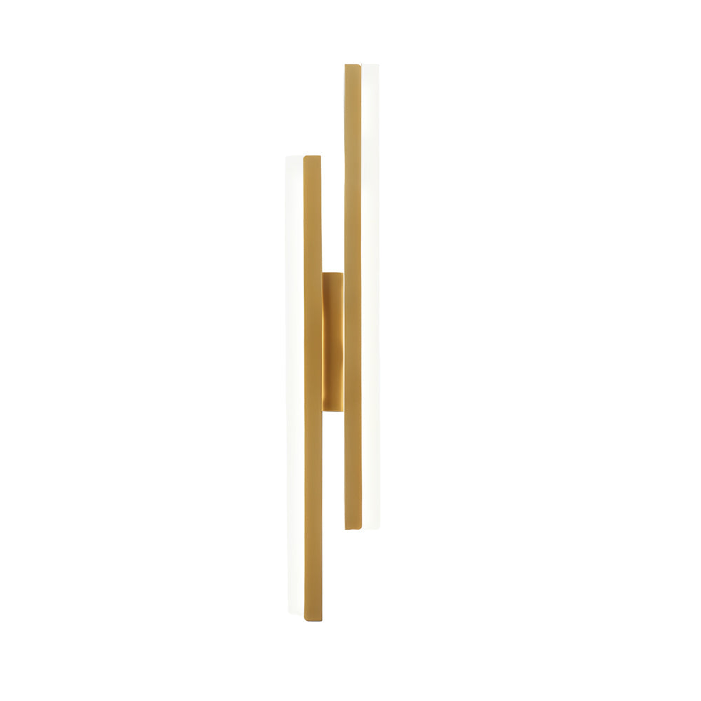 Staggered Twin Bar Sconce, Black or Gold LED Wall Light