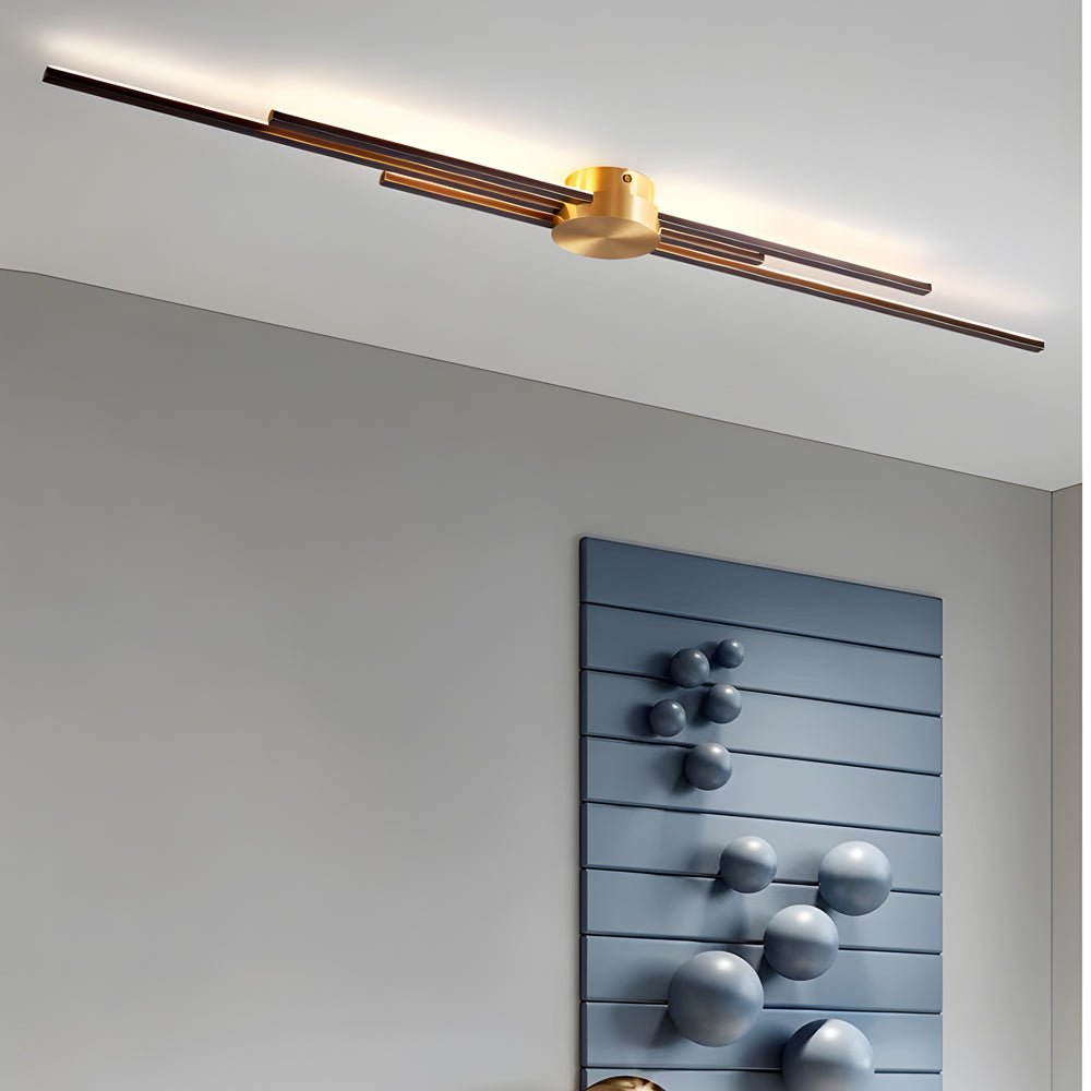 Triple Bar Linear Sconce, Iron and Acrylic Wall Light