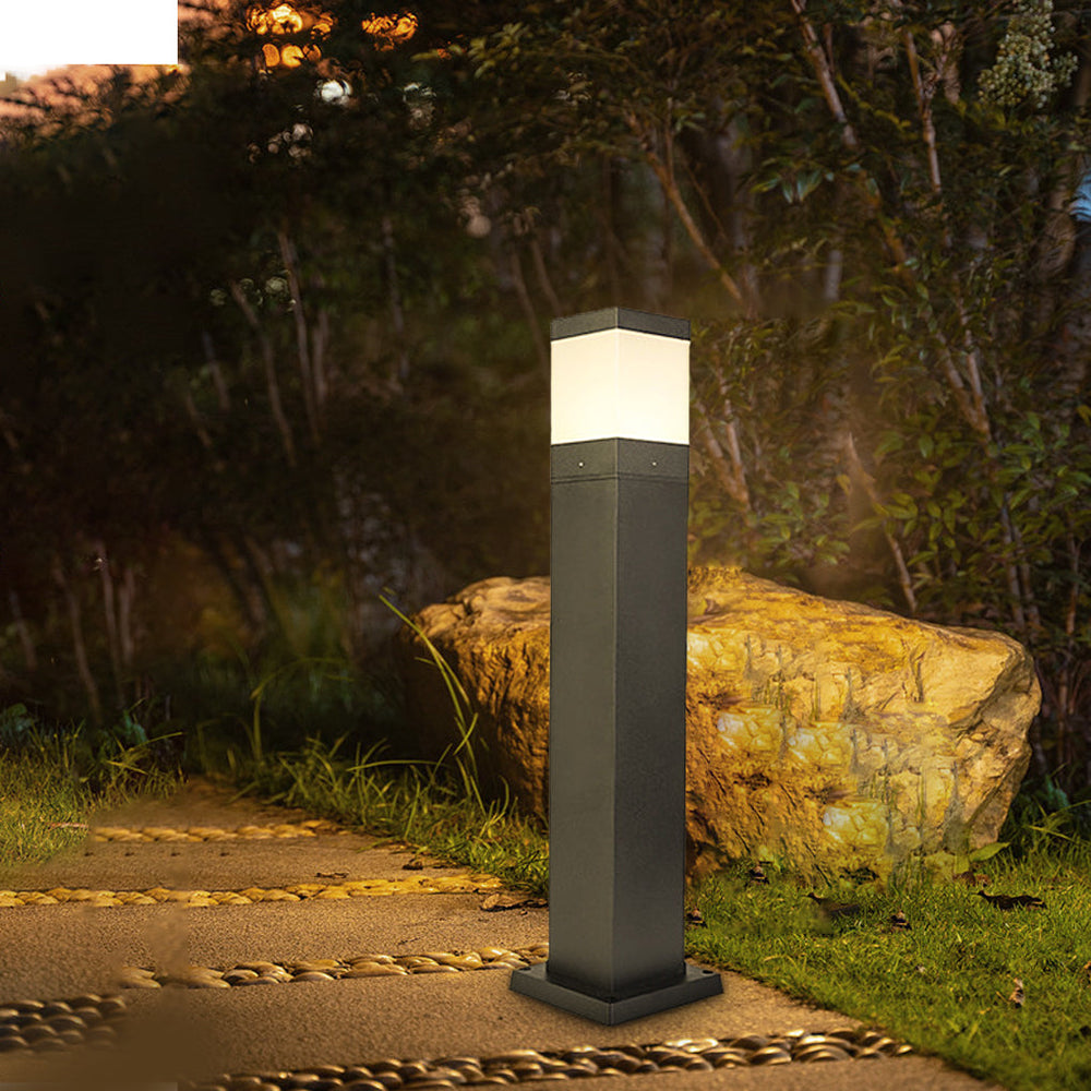 Square COB Bollard Light, Commercial Grade Walkway Fixture, view 4