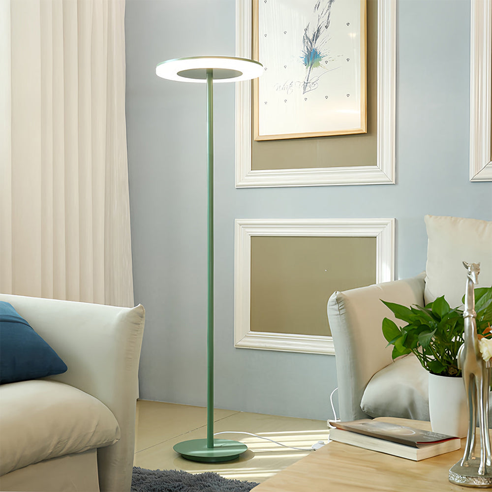 Macaron Floor Lamp, Colored Round Head Dimmable Standing Light